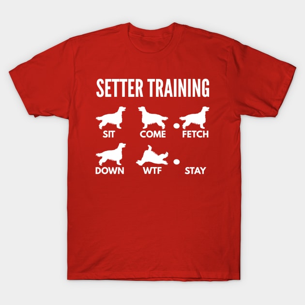 Irish Setter Training Setter Dog Tricks T-Shirt by DoggyStyles